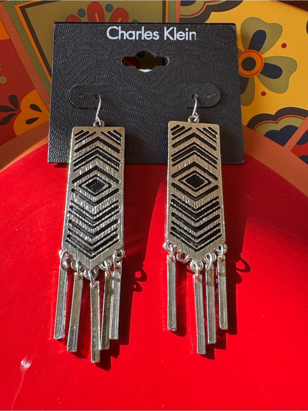 ✨BUNDLE 5 FOR $20✨Charles Klein Silver Geometric Fringe Earrings